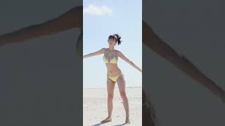 菊池姫奈さん✨ポニーテール✨黄色ビキニ