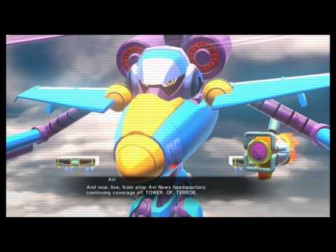 Mighty No. 9 (Wii U) playthrough pt.13 - Air raid against Avi fight