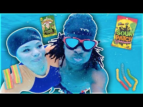Trying Candy Underwater Challenge