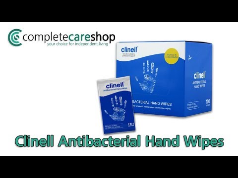 クリネル抗菌ハンドワイプ - 10秒以内にすべての既知の細菌の99.99パーセントを殺す (Clinell Antibacterial Hand Wipes -  Kills 99.99 Percent Of All Known Bacteria Within 10 Seconds)