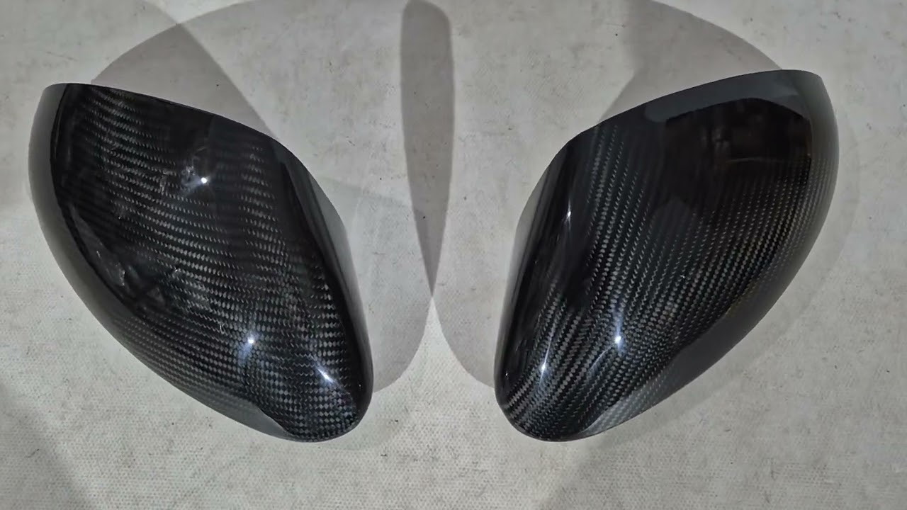 Накладки на Зеркала (2017-2023, Сухой Карбон) Video 1