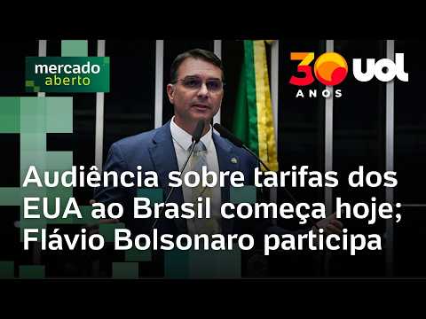 Audiência sobre tarifas: Flávio Bolsonaro discursa nos EUA