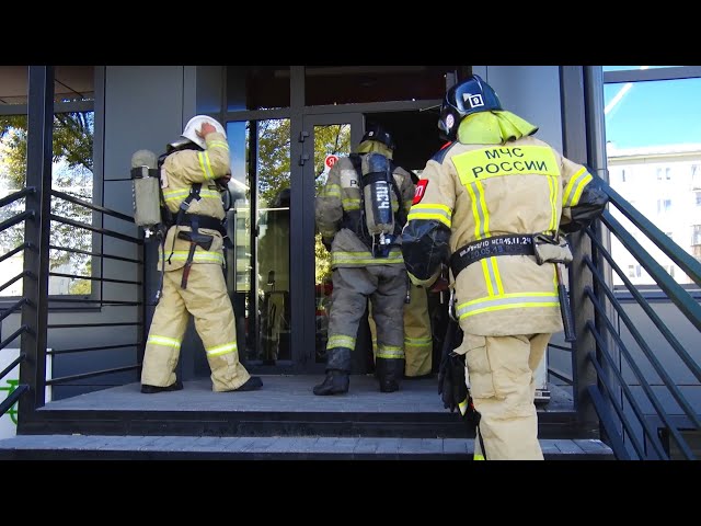Пожарно-тактические учения прошли в комплексе «Спорт-Холл»