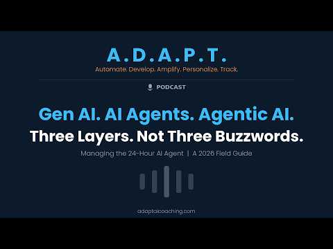 Gen AI vs AI Agents vs Agentic AI | ADAPT AI Coaching