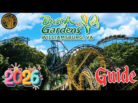 Video: Busch Gardens Williamsburg RIDES & ATTRACTIONS - 2026 - World's MOST Beautiful Theme Park!