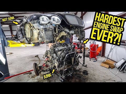 Pulling The Engine Out Of My $11,000 Bentley Continental GT Was The HARDEST THING I'VE EVER DONE