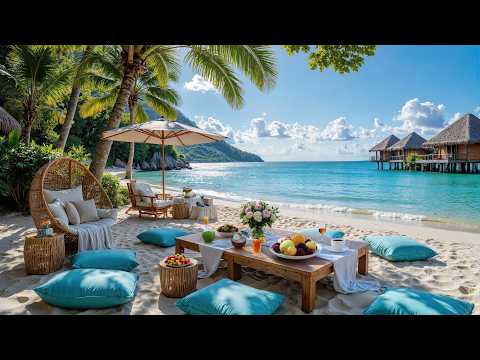 Tropical Beach Bossa Nova in Maldives🌞 Relaxing Jazz for Morning Chill, Seaside Vibes & Peaceful Day