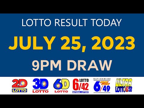 Lotto Result Today JULY 25 2023 9pm Ez2 Swertres 2D 3D 6D 6/42 6/49 6/58 PCSO