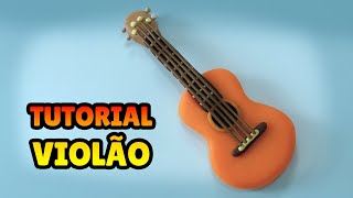 🔴 FAÇA um VIOLÃO Miniatura - Tutorial Fácil Biscuit, Pasta Americana, Clay ou Plastilina - DIY
