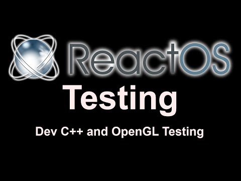 Dev C++ and OpenGL Tests in ReactOS