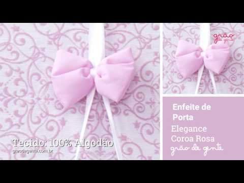 Enfeite Oração Santo Anjo Elegance Coroa Rosa | Ref: 59154