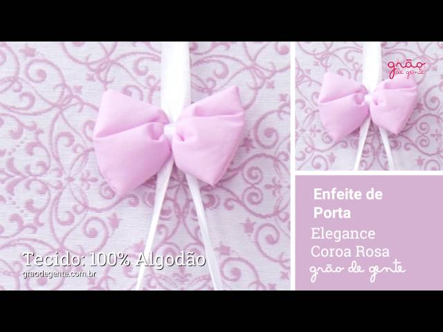 Enfeite Oração Santo Anjo Elegance Coroa Rosa | Ref: 59154
