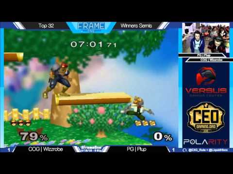 Frame One – Winners Semis: PG|Plup (Fox) vs. COG|Wizzrobe (C. Falcon)
