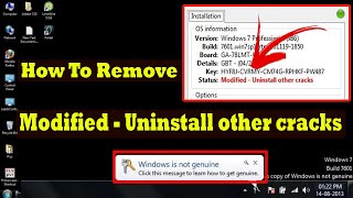 Modified Uninstall Other Cracks Windows 7 Loader Bangla