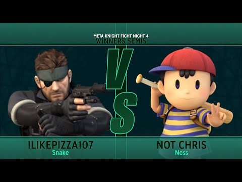 ilikepizza107 (Snake) vs Not Chris (Ness) - Meta Knight Fight Night 4 - Winners Semis