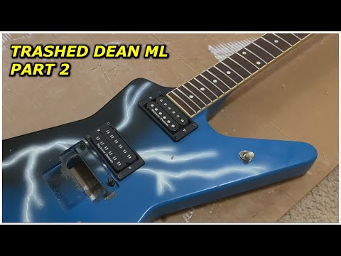FIXING A HORRIBLE RELIC JOB - DEAN FROM HELL - PART 2 | Pickups, Fretboard Care, & Wiring