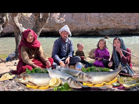 Cooking Fish by the Mountain Lake — The Most Delicious Authentic Food | Village Life of Afghanistan