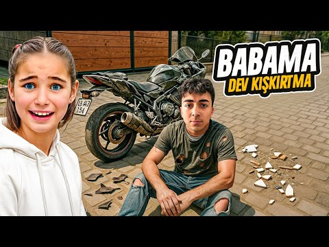 BABAMA MOTOSİKLET İLE KAZA YAPTIM ŞAKASI YAPTIM !! (Çok sinirlendi !)