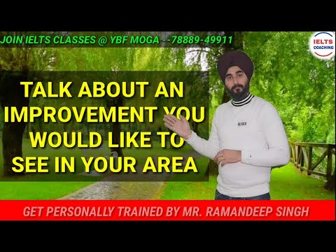 Talk About Facility That Can Improve Your Area |  Latest Cue Cards | Ramandeep Sir Sample Band 8.0