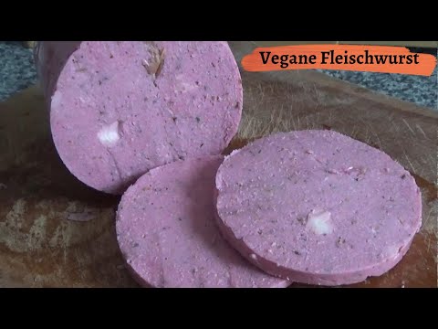 Wie man eine vegane "Fleischwurst/Mortadella" einfach selber macht. Herzfaft und lecker!
