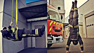 STRONG FIREFIGHTER 😱 With Explosive Workout �