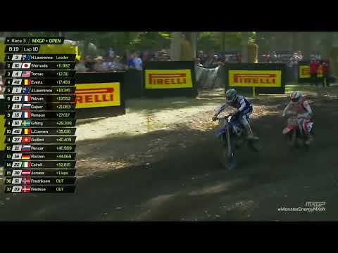 First ever battle Eli Tomac vs Jo Shimoda for 2nd at MXoN Race 3! #MonsterEnergyMXoN