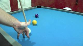 Trick Pool Shot - Masse billiard shot - Billiards Lessons Wilmington NC