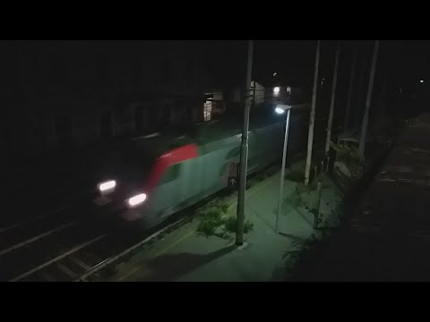 Treno merci mir e494 pianali vuoti + 1 container,Mignanego,succursale Giovi,trains hunter,railways