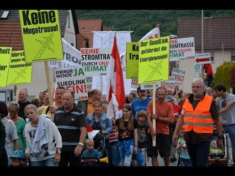 Demo gegen Stromtrasse Elfershausen "TenneT"