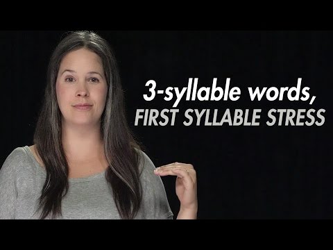 English Practice: Syllable Stress -3- Syllable Words