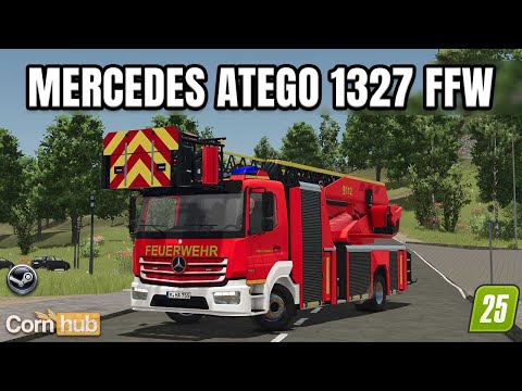 LS25 Mercedes Atego 1327 Drehleiter – Realistische DLK 23/12 für Einsätze