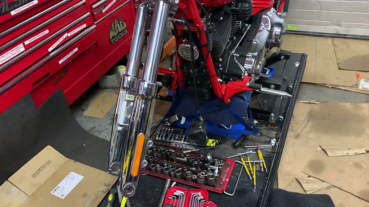 Harley Davidson Rocker C Paugho springer forks softail conversion part 1 @CustomCruisersLimited