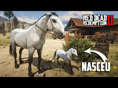 NASCEU o nosso primeiro POTRINHO na fazenda - A Fazenda de John Marston - Red Dead 2