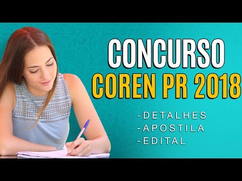 Concurso COREN PR 2018 - Edital, Inscrição e Apostila