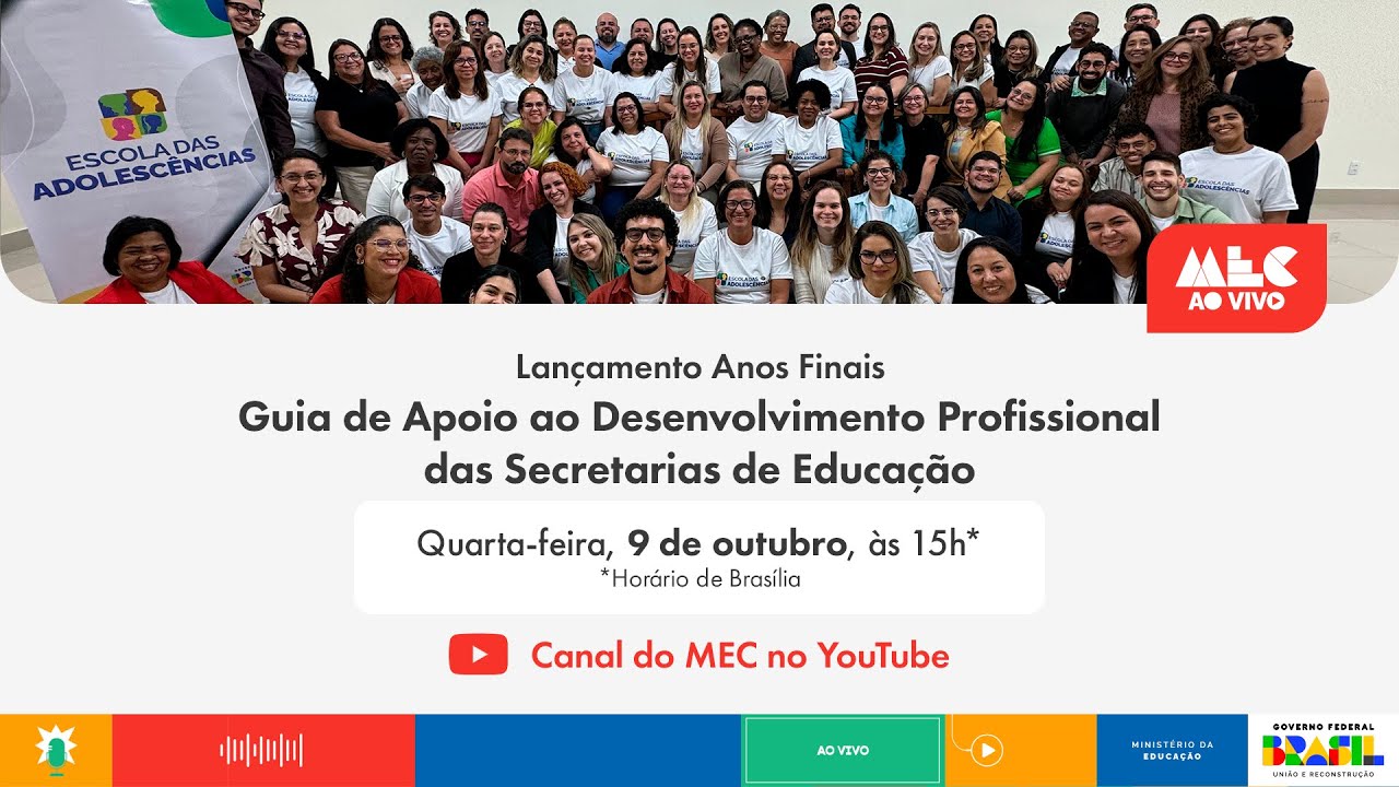 #MECAoVivo | Guia de Apoio ao Desenvolvimento Profissional das Secretarias de Educação