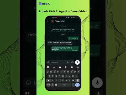 Tripole RAG AI Agent – WhatsApp Chatbot Demo