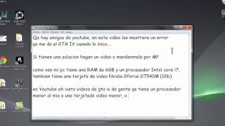 preview picture of video '||Resuelto|| Error de GTA IV Ayuda porfavor!! (||Resuelto||)'