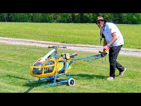 AMAZING RC LAMA SA-315B / SCALE MODEL TURBINE HELICOPTER / FLIGHT DEMONSTRATION !!!