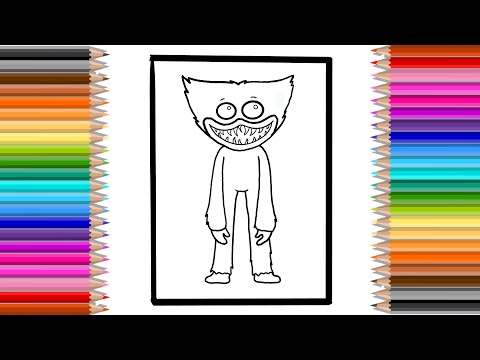 Huggy Wuggy Coloring Pages On Ipad | Painting World