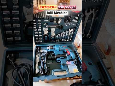 BOSCH GSB 500 RE Drill Tool Set | 500 W Motor | 100-piece Tools Box Kit | #bosch #drillmechine