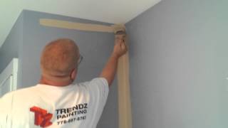 How I cut in paint on a wall to a textured ceiling