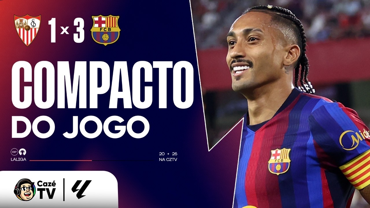 MAIS UM HAT-TRICK DO RAPHINHA! SEVILLA 1 X 3 BARCELONA | LALIGA 26/27 | COMPACTO