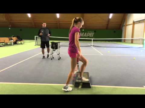 ITS Tennis Academy - Backhand-stability and body position training/Nikola Breckova,coach Kadlacek
