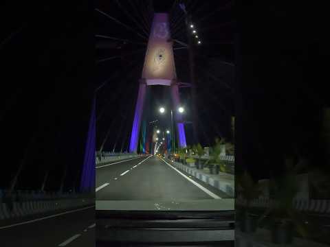 Sudarshan Setu Night View Dwarka #dwarkadhish #sudarshansetu #youtubeshorts #shortvideo #shorts