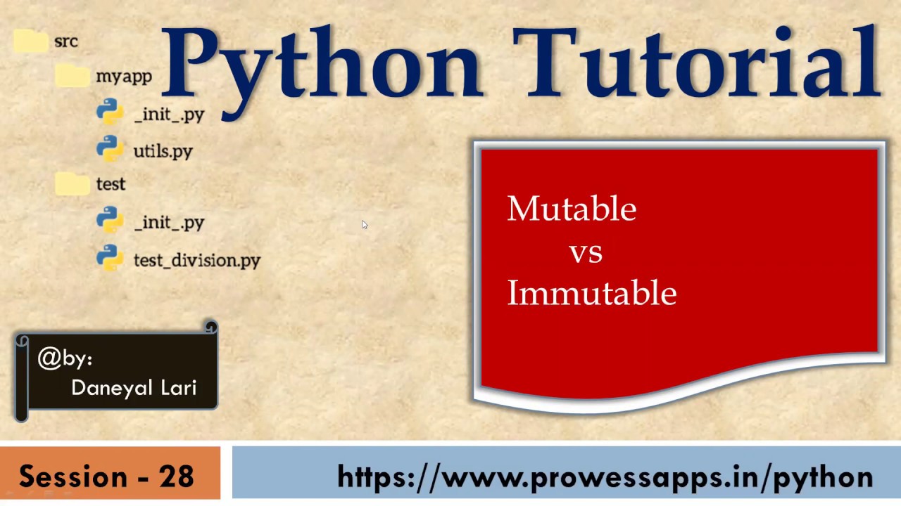 #28 Python Tutorial for Beginners | Mutable vs Immutable Objects in Python