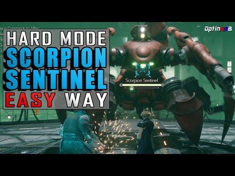 FF7R - EASY WAY to defeat SCORPION SENTINEL on HARD mode
