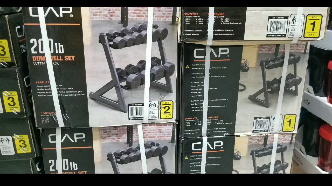 Costco! CAP Barbell 200 LB Dumbbell set with Rack! $229!