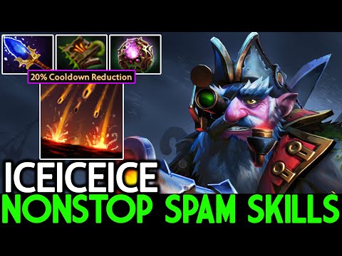 ICEICEICE [Sniper] 100% Cooldown Reduction Build Nonstop Spam Skills 7.26 Dota 2