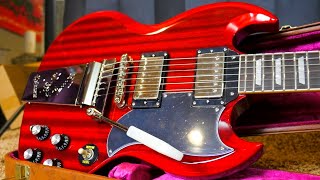 Video thumbnail for Is The New SG Worth It? | 2020 Epiphone SG Standard '61 Maestro Vibrola Vintage Cherry | Review Demo by The Trogly's Guitar Show
