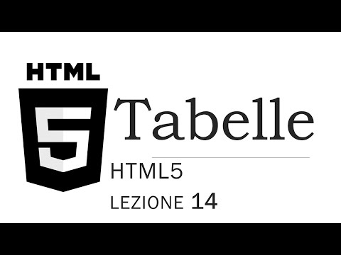HTML5: HTML Tabelle (Lezione 14) ITA [2021]